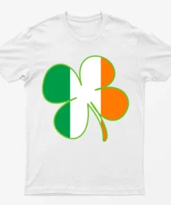 White Colorfull Leaf Patricks Day T-Shirt