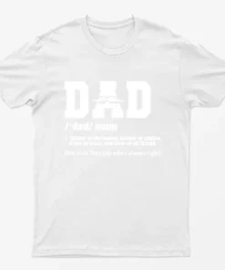 White Dad Noun T-Shirt
