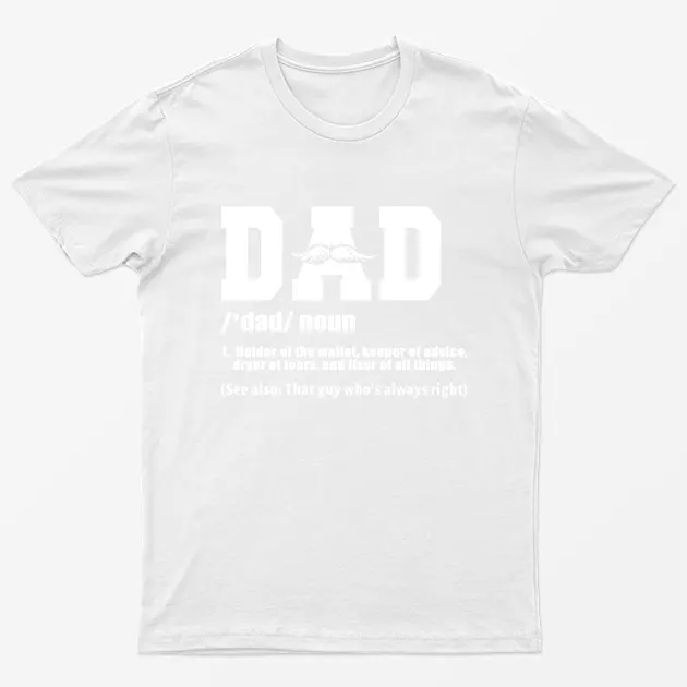 White Dad Noun T-Shirt