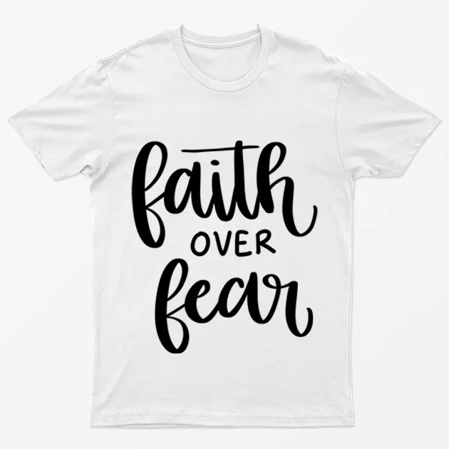 White Faith over Fear Breast Cancer Awareness T-Shirt
