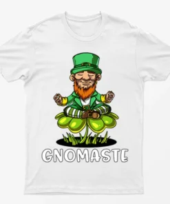 White Gnomaste St Patrick's Day Graphic T-Shirt