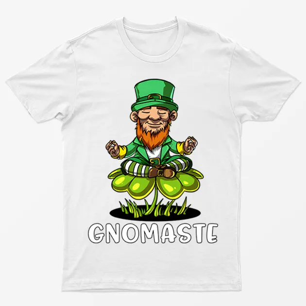 White Gnomaste St Patrick's Day Graphic T-Shirt