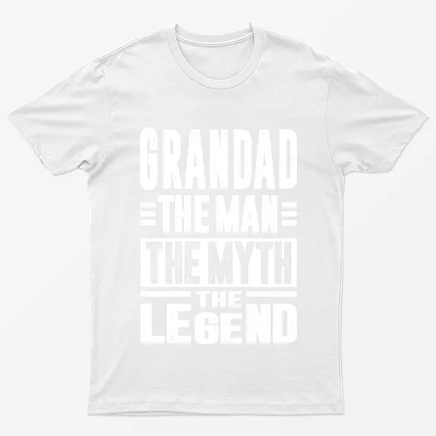 White Grandad The Man The Myth The Legend T-Shirt
