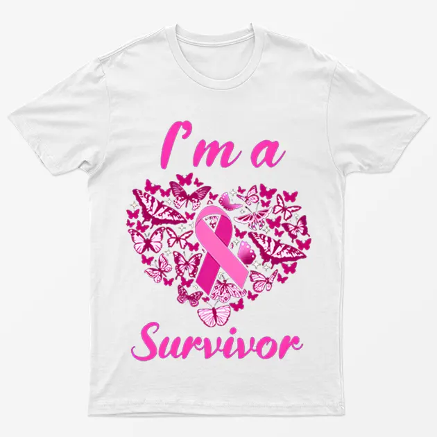 White I am Breast Cancer Survivor T-Shirt