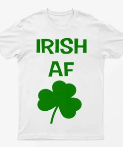 White Irish Af St Patricks Day Graphic T-Shirt