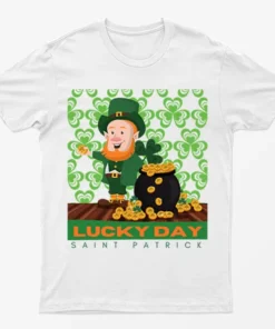 White Lucky Day St Patrick's Day T-Shirt
