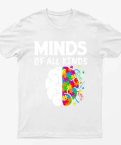 White Mind Of All Kinds Autism Day T-Shirt
