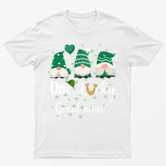 White One Lucky Great Aunt St Patrick's Day T-Shirt