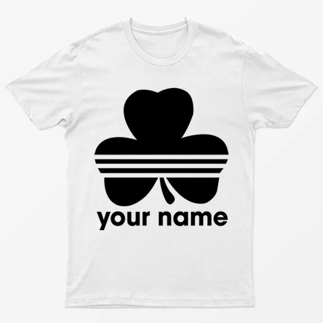 White Personalized Paddidas Black T-Shirt