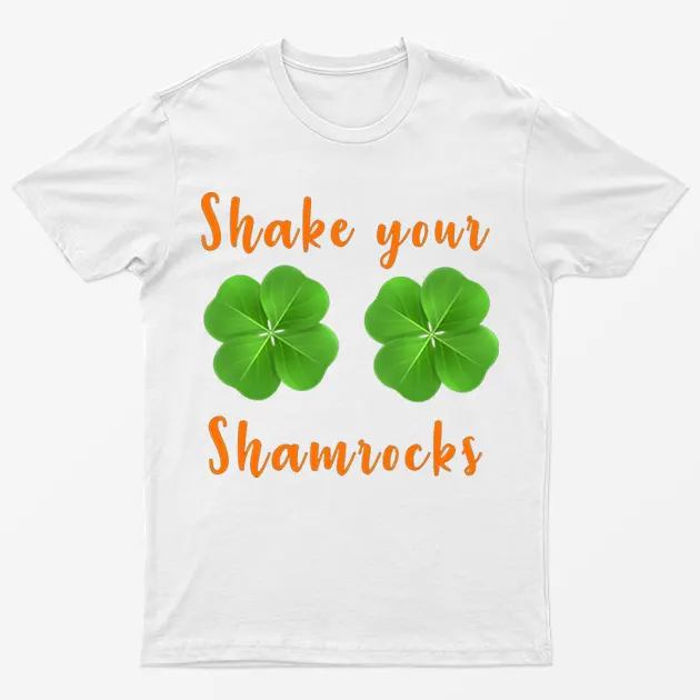 White Shake Your Shamrocks Graphic T-Shirt