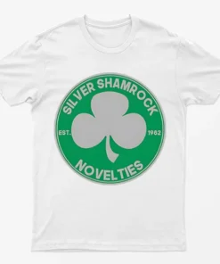 White Silver Shamrock Novelties T-Shirt
