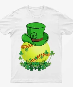White St Patrick Hat Tennis Ball T-Shirt