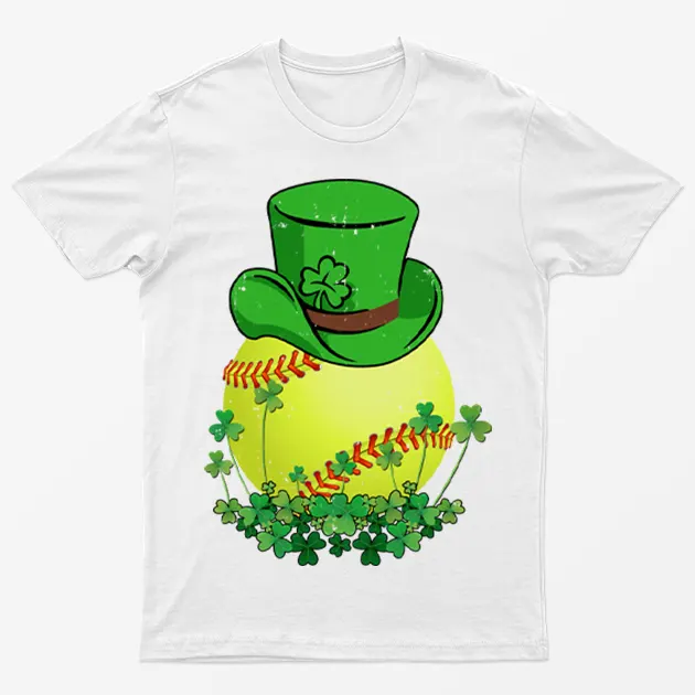 White St Patrick Hat Tennis Ball T-Shirt