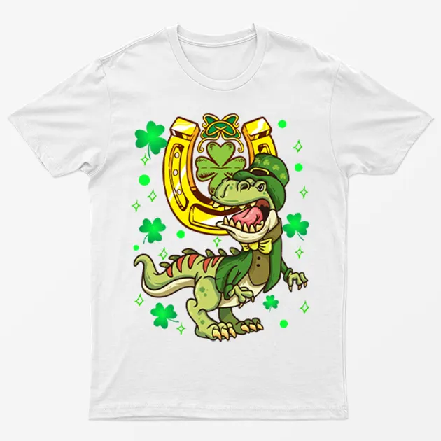 White St Patrick Lucky Trex T-Shirt