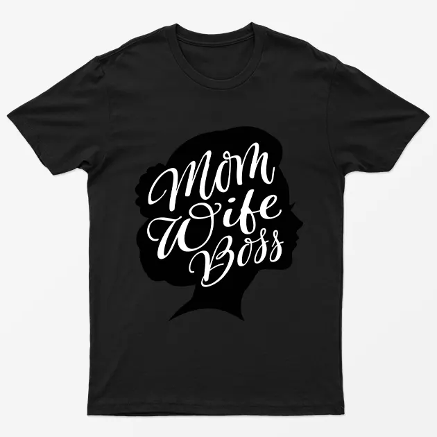 Black Wife Mom Boss Mothers Day Graphic T-Shirt