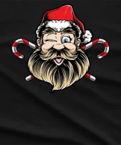 Winking Santa Christmas T-Shirt