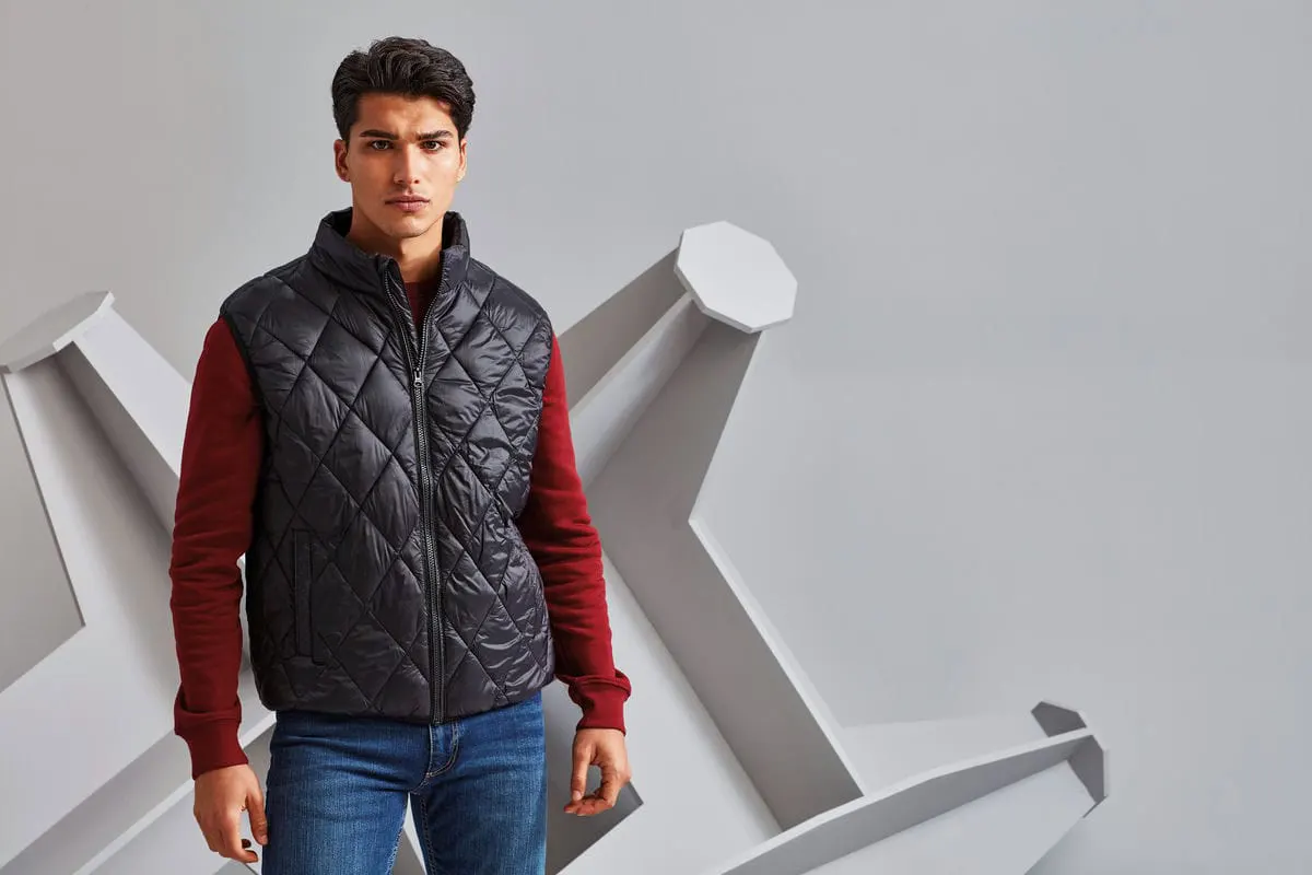 2786 Mens Diamond Pane Padded Gilet
