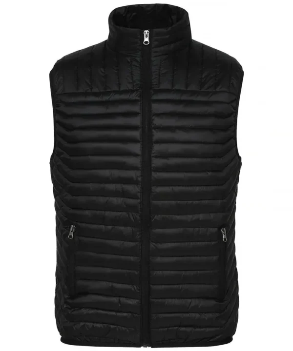 2786 Mens Domain Two Tone Gilet In Black
