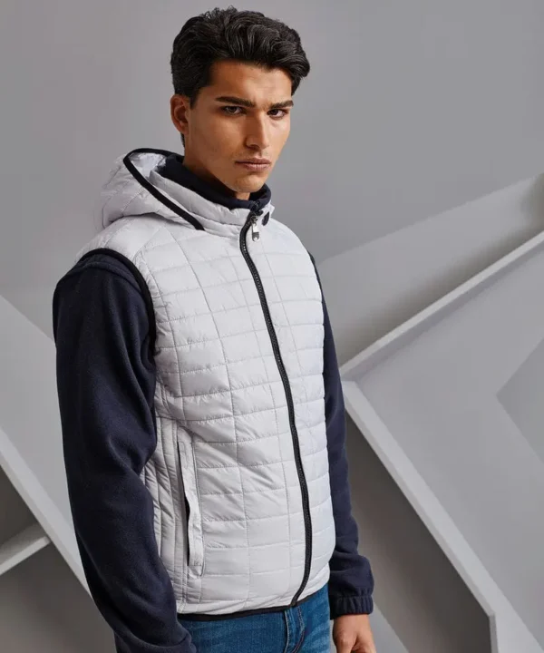 2786 Mens Honeycomb Hooded Gilet In Black