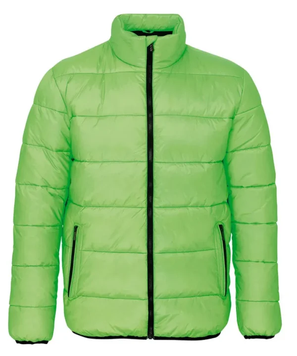 2786 Unisex Venture Supersoft Padded Jacket In Lime And Black