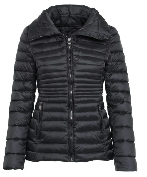 2786 Womens Contour Quilted Jacket In Black