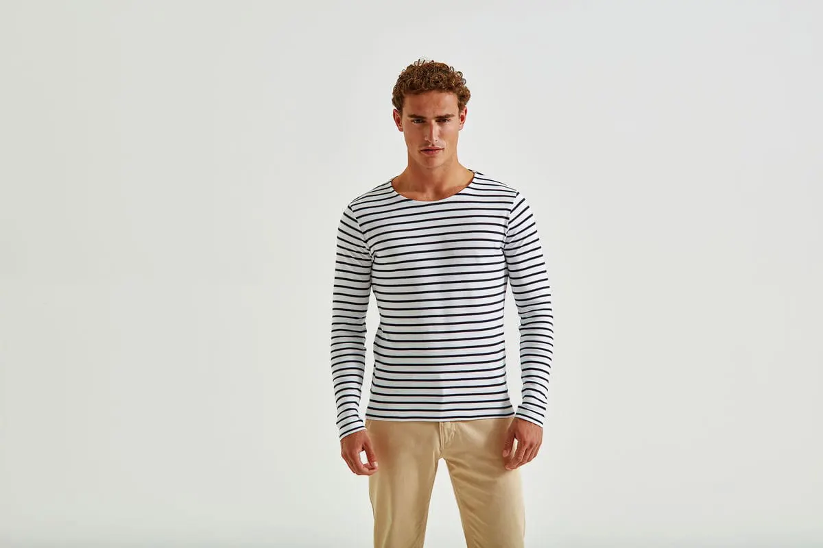 Asquith & Fox Mens Mens Marinière Coastal Long Sleeve Tee