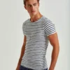 Asquith & Fox Mens Mens Marinière Coastal Short Sleeve Tee