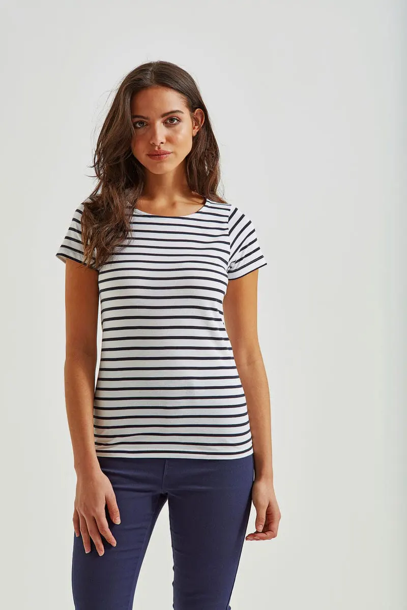Asquith & Fox Womens Marinière Coastal Short Sleeve Tee