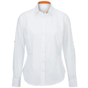 Last Chance To Buy Womens White Roll Up Sleeve Shirt Nf521W