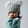 Beechfield Infant And Junior Faux Fur Double Pom Pom Beanie