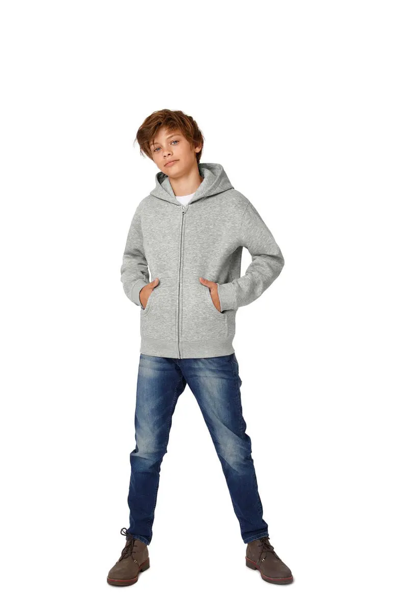 B&C Collection Unisex Hooded Full Zip Kids