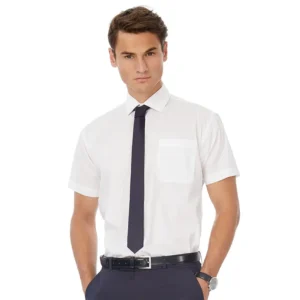 B&C Collection Mens Smart Short Sleeve And Men