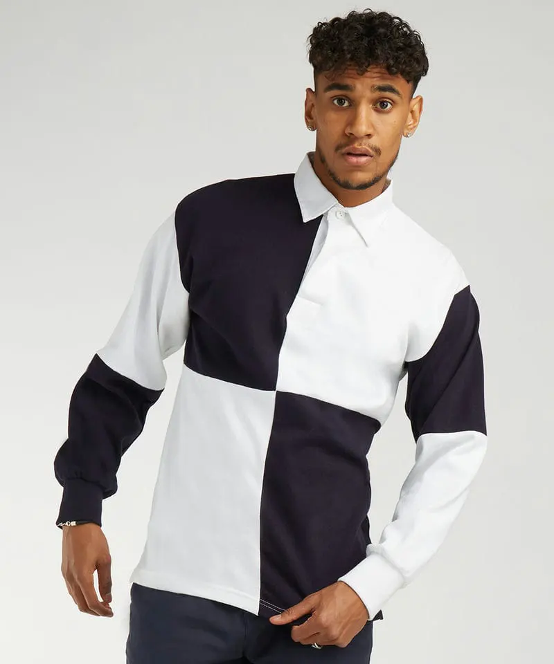Front Row Mens Quartered Rugby Shirt