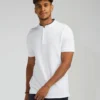 Front Row Mens Stand Collar Stretch Polo Shirt