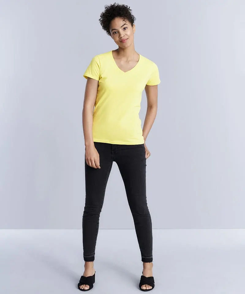 Gildan Womens Premium Cotton V Neck T Shirt