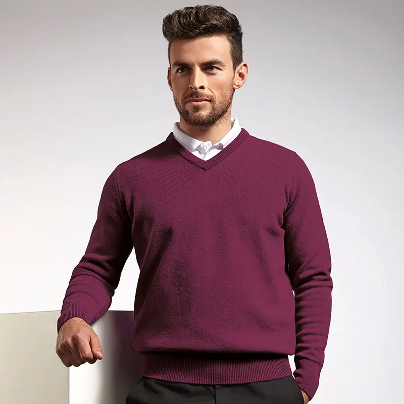 Glenmuir Mens G.Lomond Lambswool V Neck Sweater Mkl5900Vn Lom