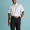 Henbury Mens Short Sleeve Classic Oxford Shirt