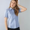 Henbury Womens Short Sleeve Oxford Shirt