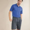 Henbury Mens Teflon Coated Double Pleat Front Chino Shorts