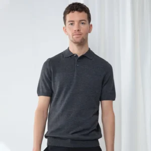Henbury Mens Knitted Short Sleeve Top