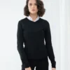 Henbury Womens Cashmere Touch Acrylic V Neck Jumper