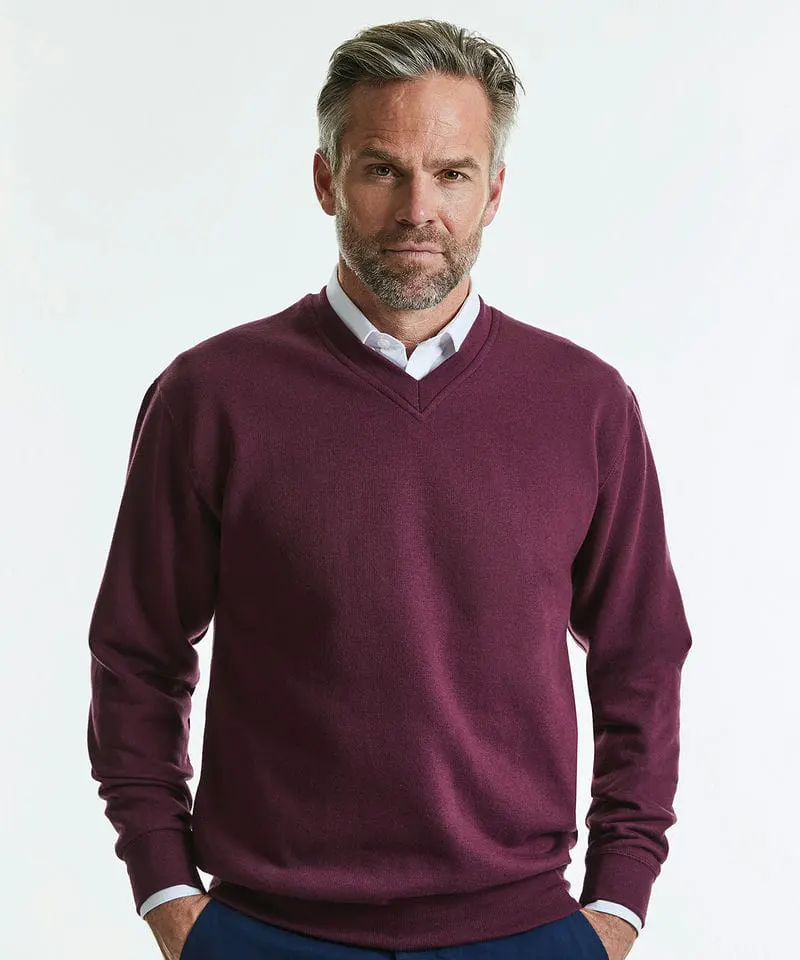Russell Europe Mens V Neck Sweatshirt