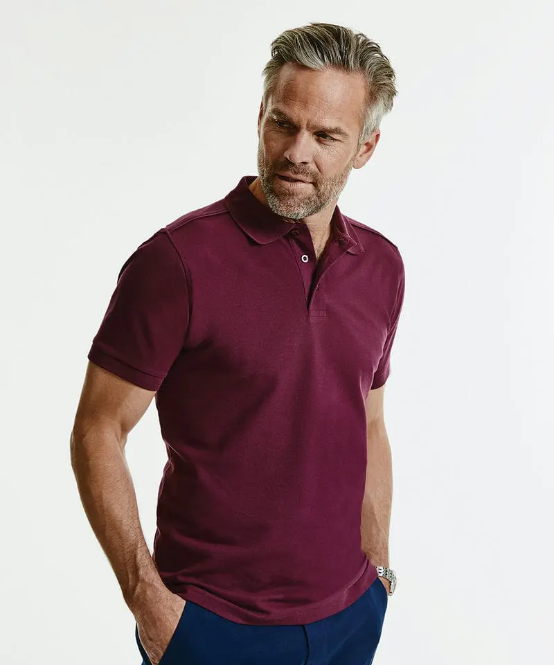Russell Europe Mens Tailored Stretch Polo