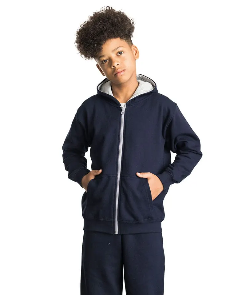 Awdis Just Hoods Unisex Kids Varsity Zoodie