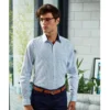 Premier Mens Denim Pindot Long Sleeve Shirt