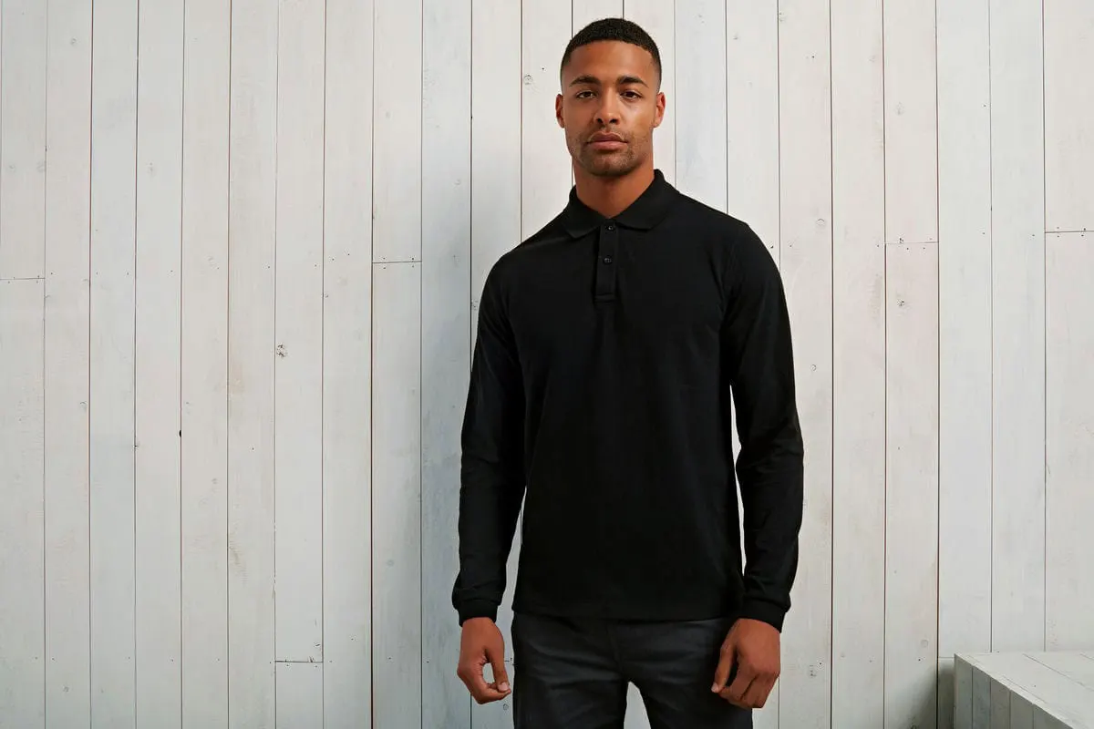 Premier Unisex ‘Essential’ Unisex Long Sleeve Workwear Polo Shirt