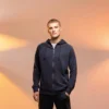 Sf Unisex Slim Fit Zip Through Hoodie