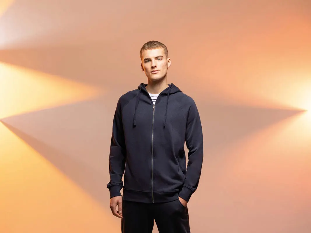 Sf Unisex Slim Fit Zip Through Hoodie