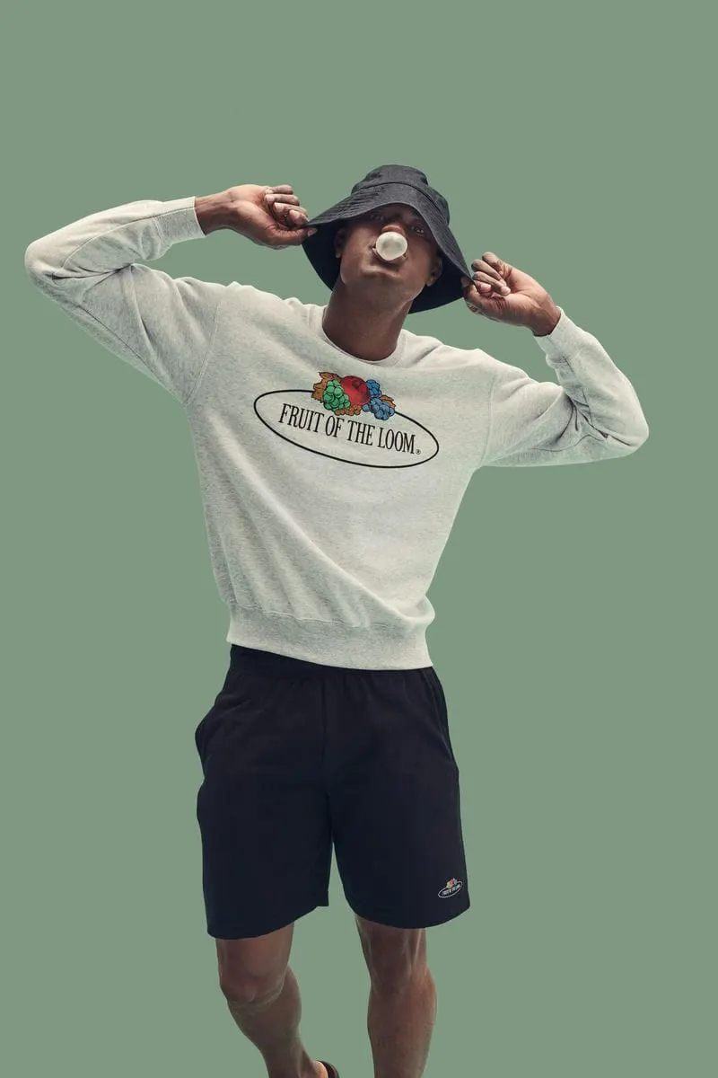 Fruit Of The Loom Vintage Collection Unisex Vintage Set In Sweatshirt Large Logo Print