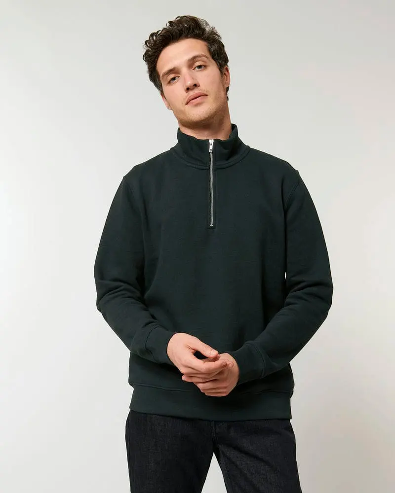 Stanley And Stella Mens Trucker Quarter Zip Sweatshirt Stsm611
